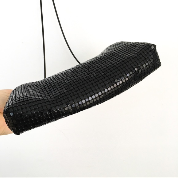 Vintage 90’s black chainmail purse metal frame - Picture 6 of 10